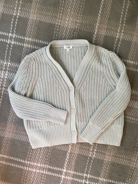 Haven Well Within mint green shaker stitch knit cardigan L
